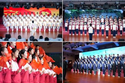 “与春天一起成长”——紫石中学举办初一年级合唱节